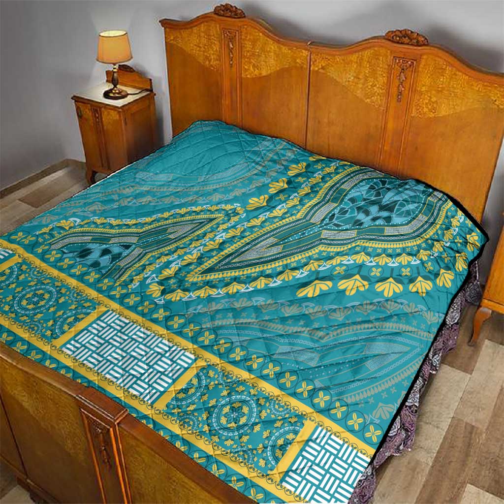 Dashiki Quilt Luxury Afro - Teal LT7