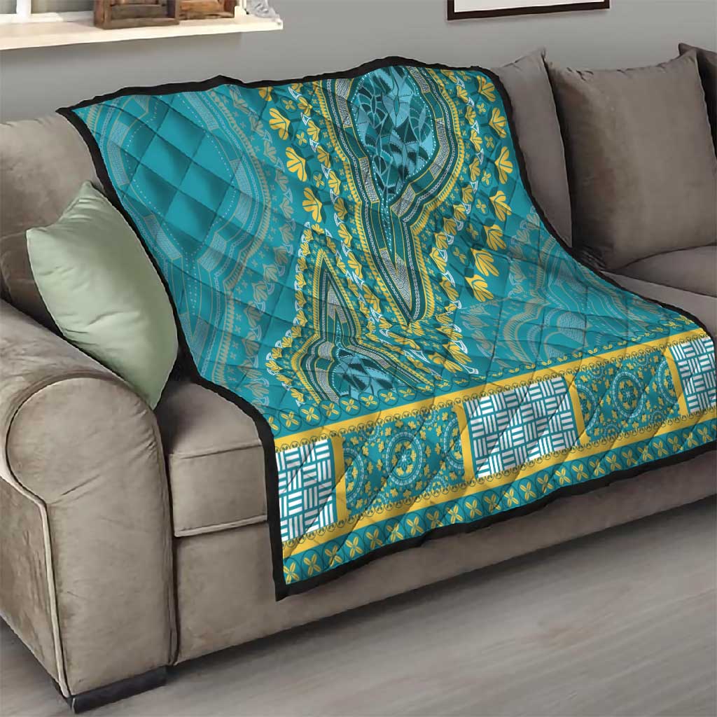 Dashiki Quilt Luxury Afro - Teal LT7