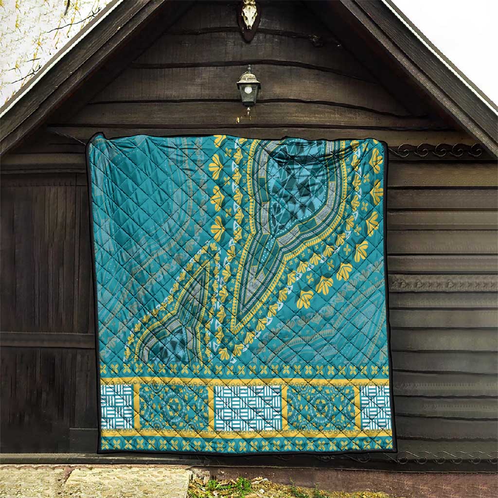 Dashiki Quilt Luxury Afro - Teal LT7