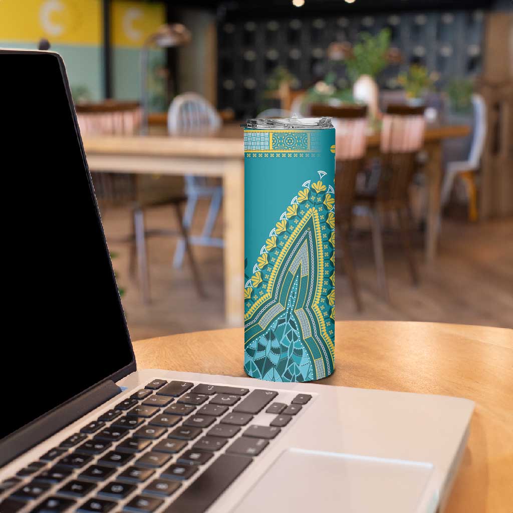 Dashiki Skinny Tumbler Luxury Afro - Teal LT7