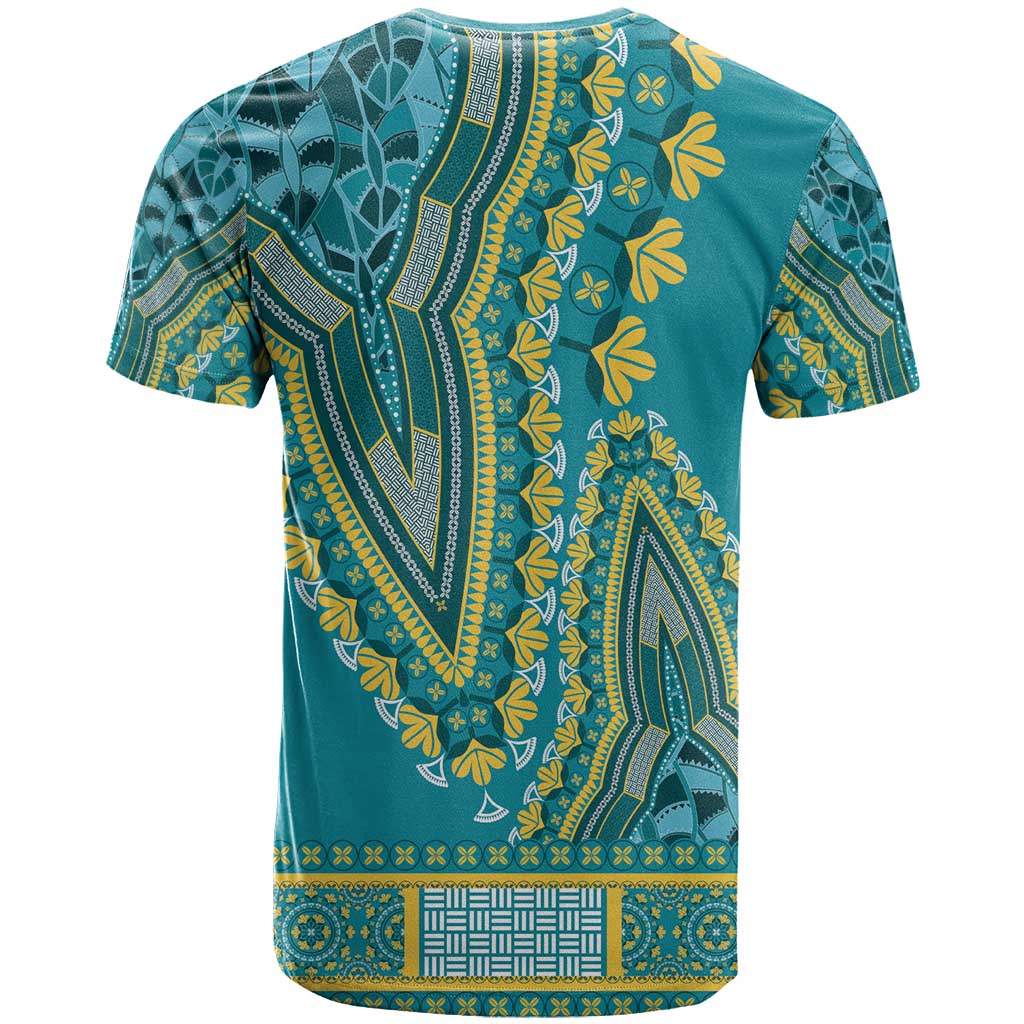 Dashiki T shirt Luxury Afro - Teal LT7