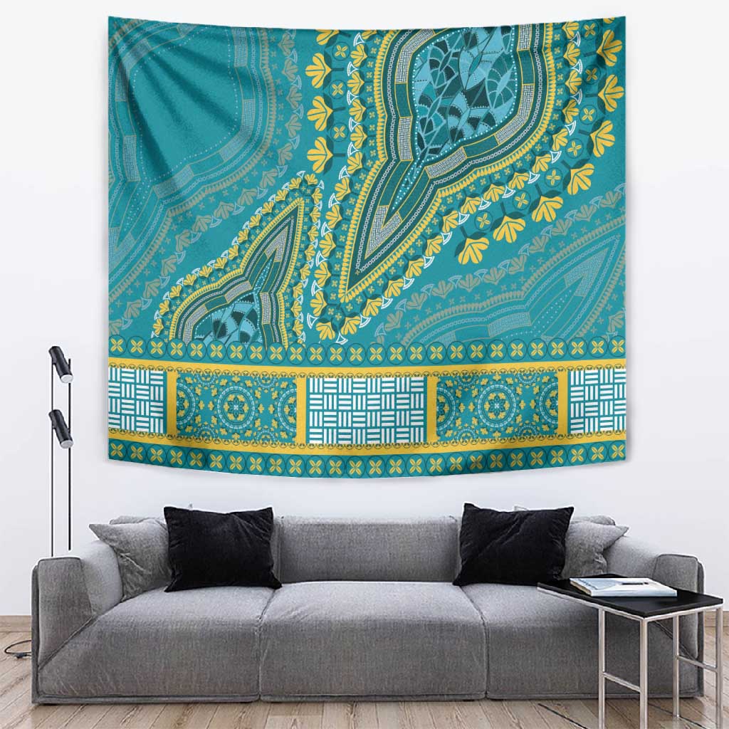 Dashiki Tapestry Luxury Afro - Teal LT7