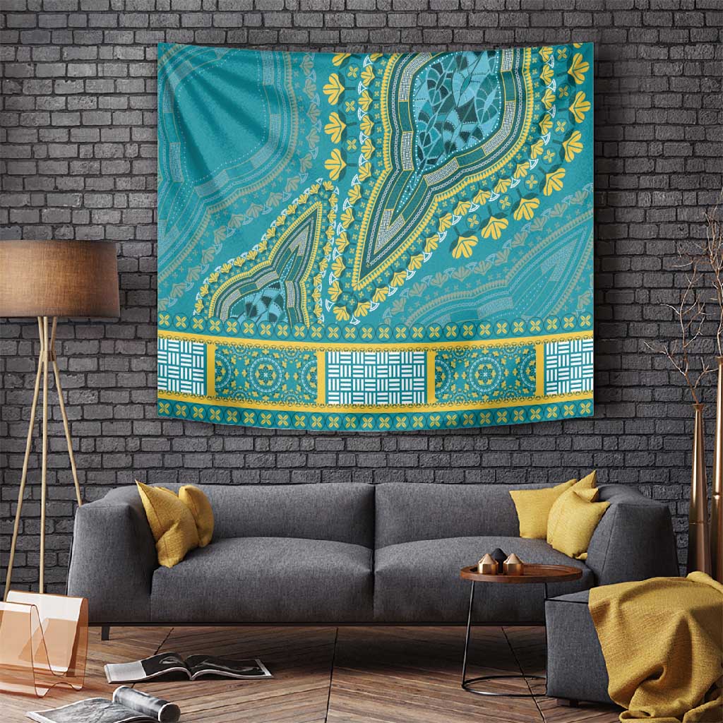 Dashiki Tapestry Luxury Afro - Teal LT7