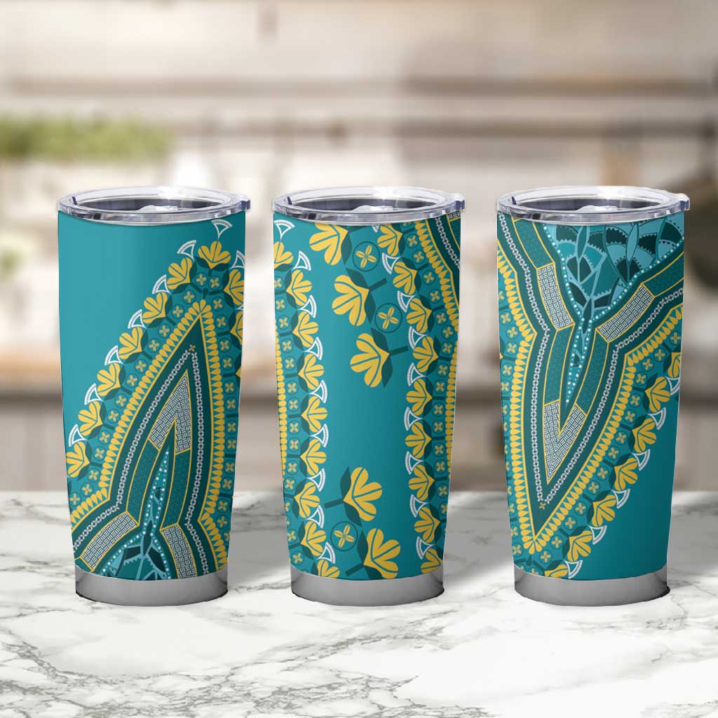 Dashiki Tumbler Cup Luxury Afro - Teal LT7