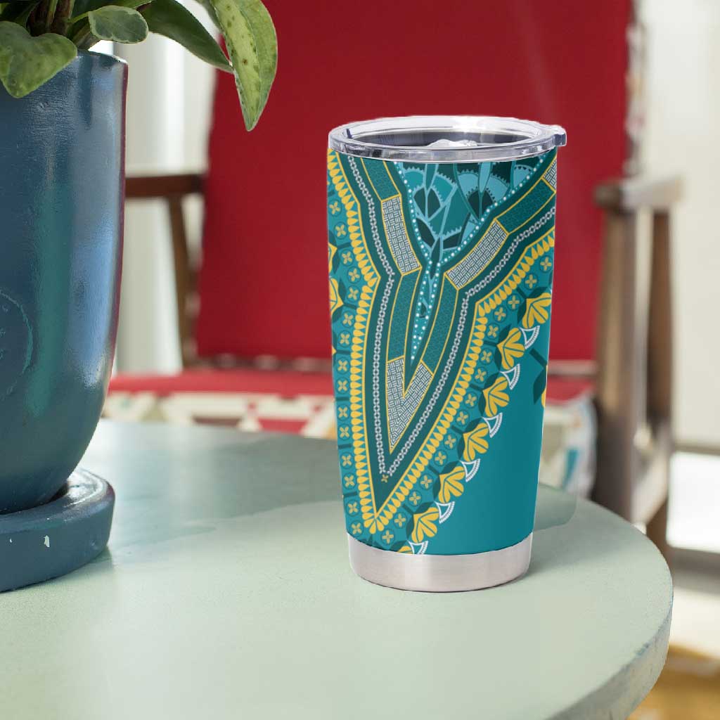 Dashiki Tumbler Cup Luxury Afro - Teal LT7
