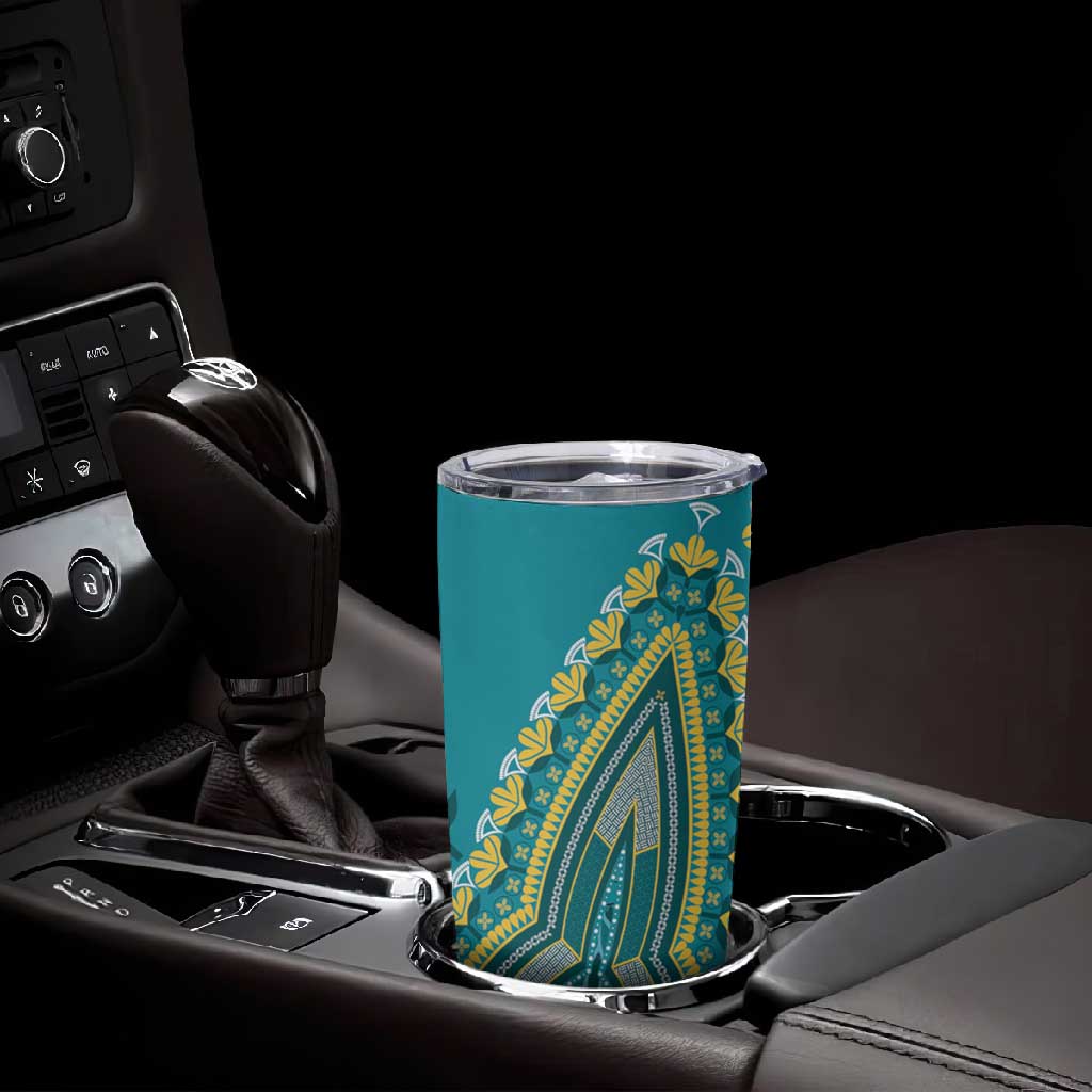 Dashiki Tumbler Cup Luxury Afro - Teal LT7