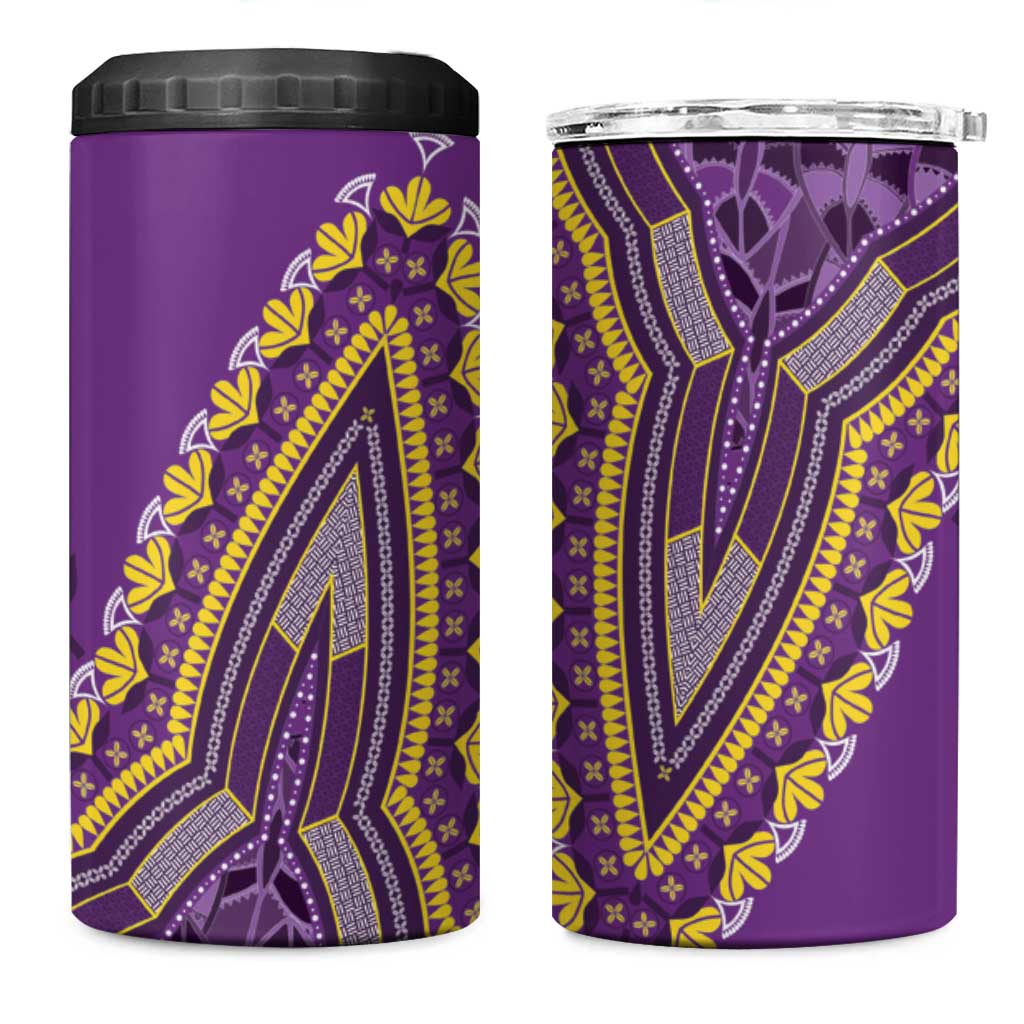 Dashiki 4 in 1 Can Cooler Tumbler Luxury Afro - Violet LT7