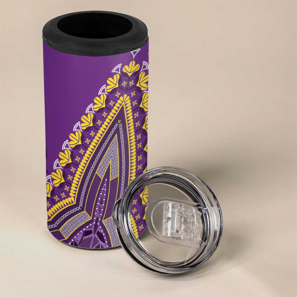 Dashiki 4 in 1 Can Cooler Tumbler Luxury Afro - Violet LT7