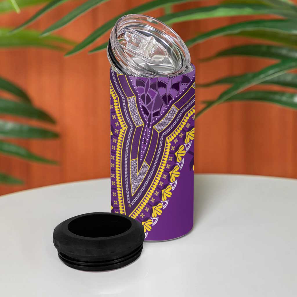 Dashiki 4 in 1 Can Cooler Tumbler Luxury Afro - Violet LT7