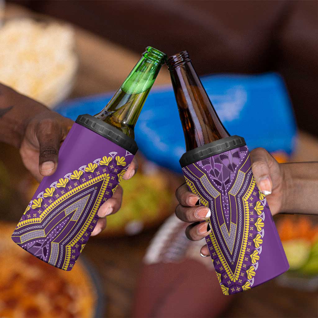 Dashiki 4 in 1 Can Cooler Tumbler Luxury Afro - Violet LT7