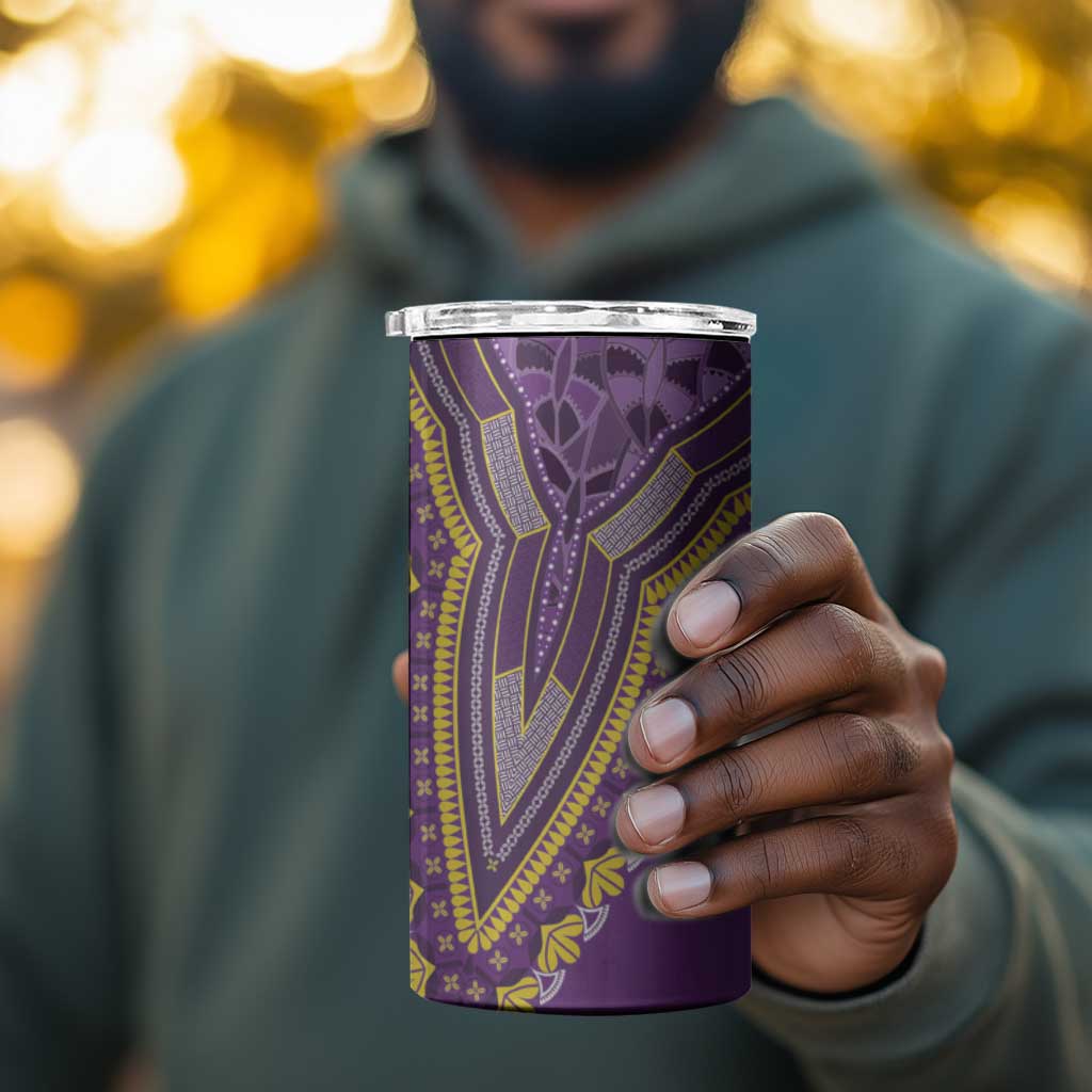 Dashiki 4 in 1 Can Cooler Tumbler Luxury Afro - Violet LT7