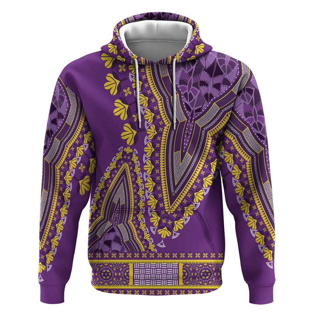 African Dashiki Hoodie Luxury Violet LT7