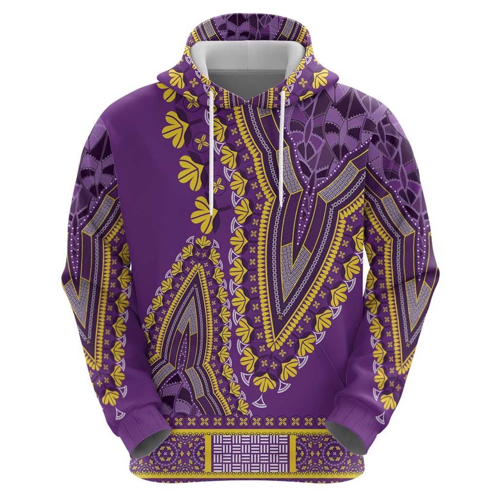 African Dashiki Hoodie Luxury Violet LT7