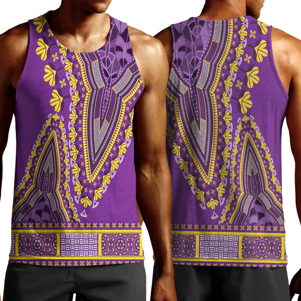 Dashiki Men Tank Top Luxury Afro - Violet LT7