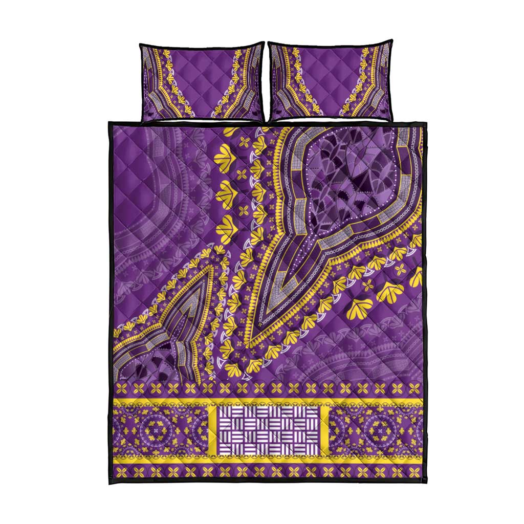 Dashiki Quilt Bed Set Luxury Afro - Violet LT7