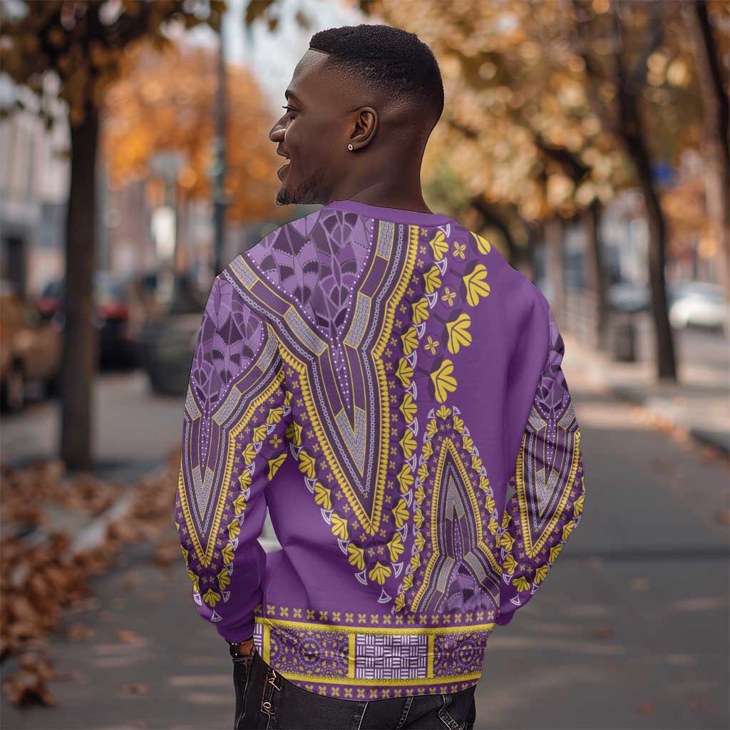 Dashiki Sweatshirt Luxury Afro - Violet LT7
