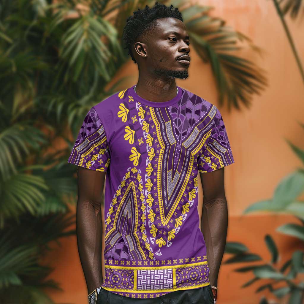 Dashiki T shirt Luxury Afro - Violet LT7