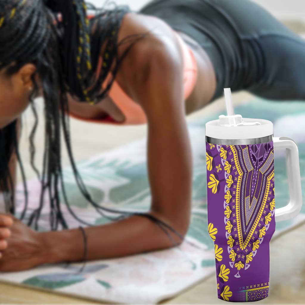 Dashiki Tumbler With Handle Luxury Afro - Violet LT7