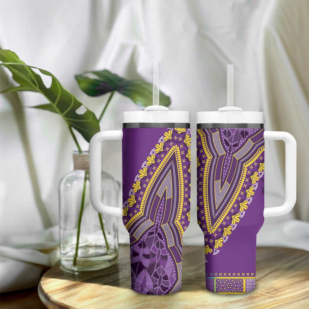 Dashiki Tumbler With Handle Luxury Afro - Violet LT7