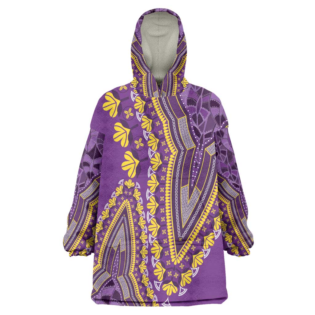 Dashiki Wearable Blanket Hoodie Luxury Afro - Violet LT7