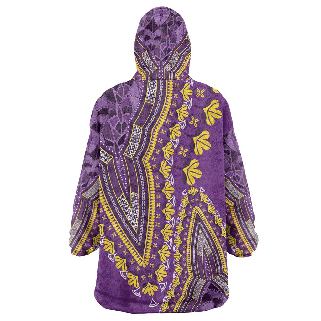 Dashiki Wearable Blanket Hoodie Luxury Afro - Violet LT7