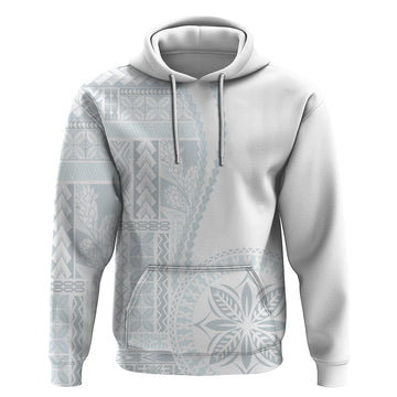 Samoa White Sunday Hoodie Classic Siapo Style LT7