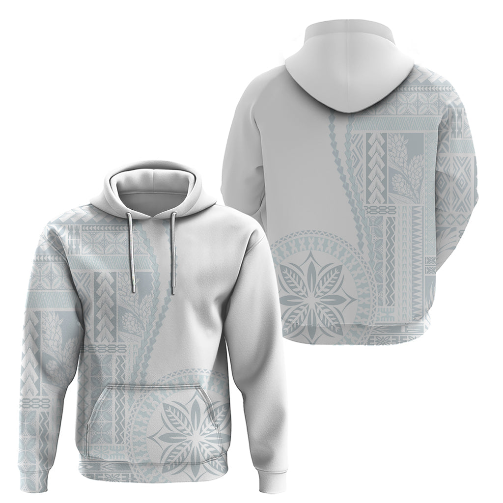 Samoa White Sunday Hoodie Classic Siapo Style LT7
