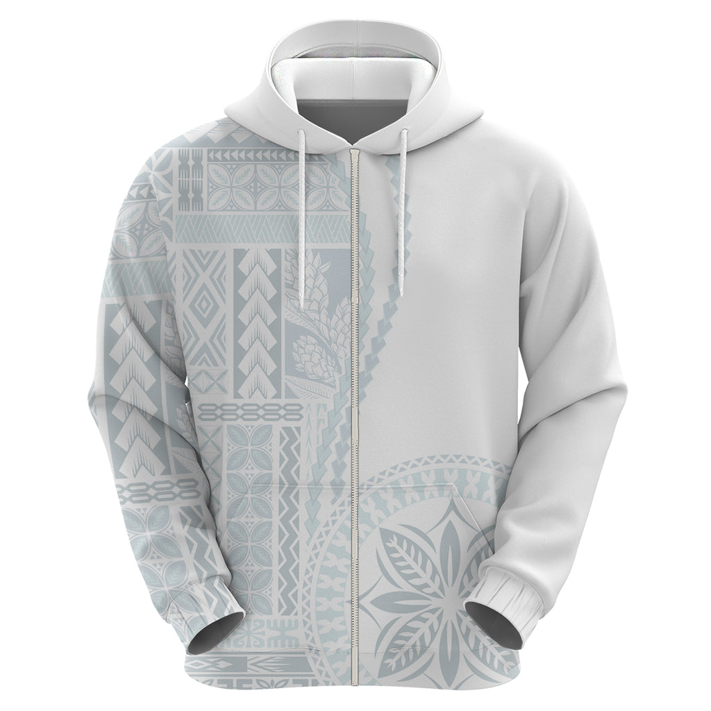 Samoa White Sunday Hoodie Classic Siapo Style LT7