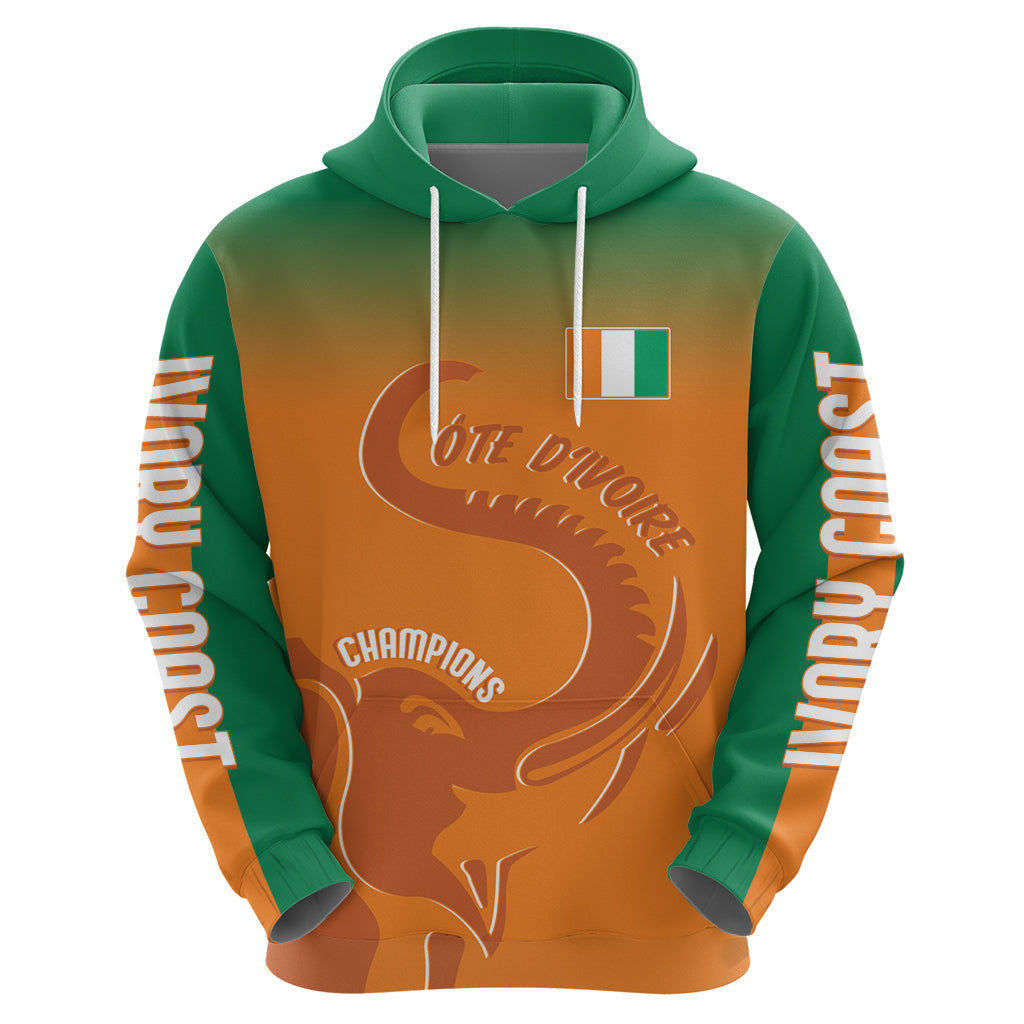 Ivory Coast Football Custom Hoodie Ivory Elephants - Basic Style LT7