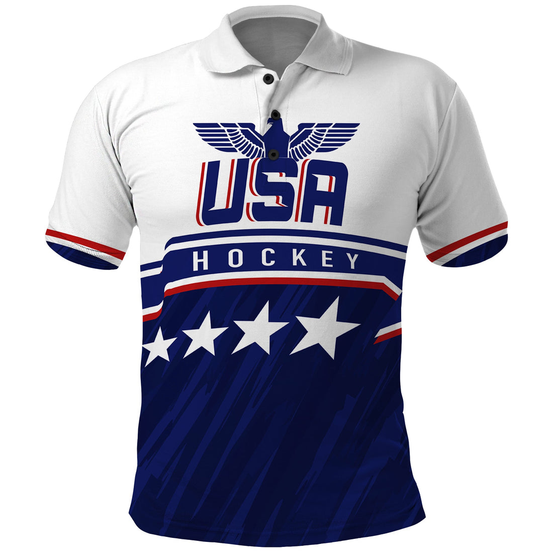 USA Ice Hockey Championship 2023 Star Eagle Polo Shirt LT07