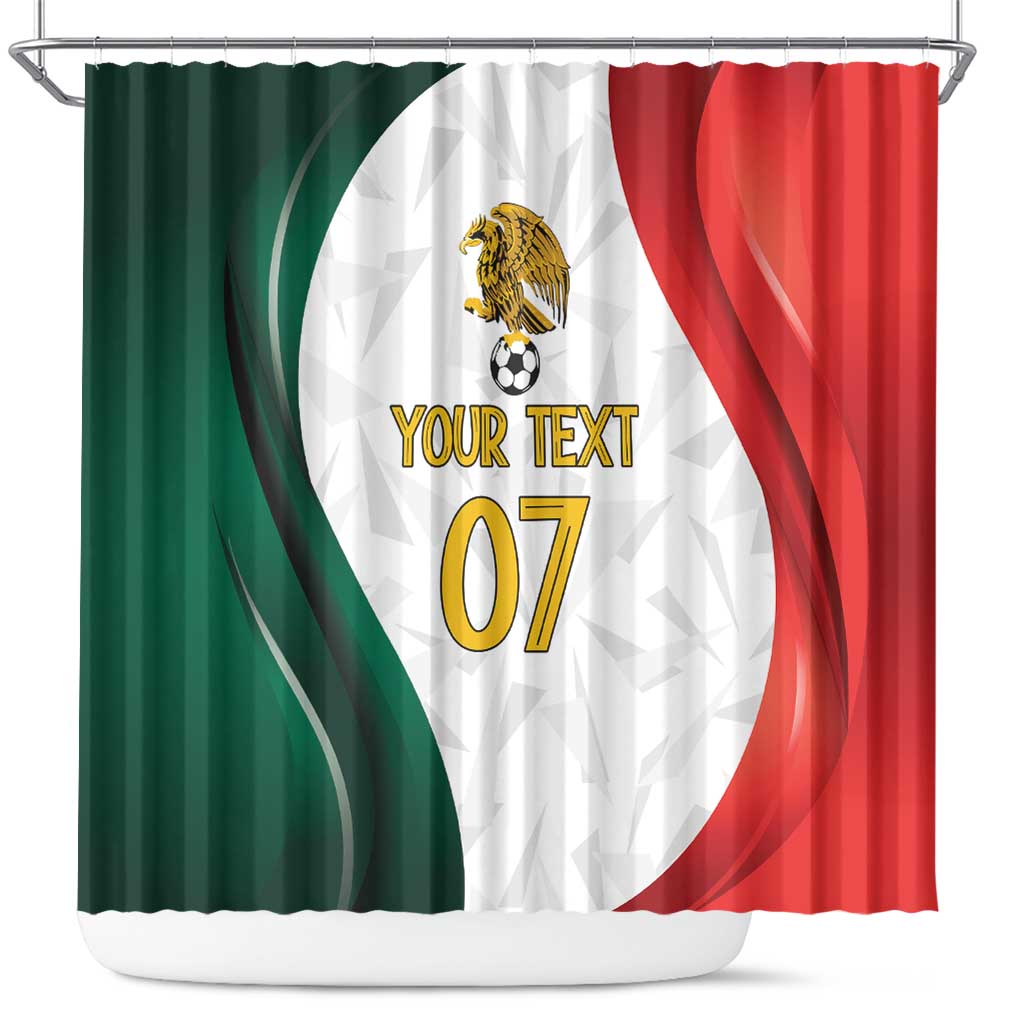 Custom Mexico Football Shower Curtain El Tricolor Viva Champions LT7