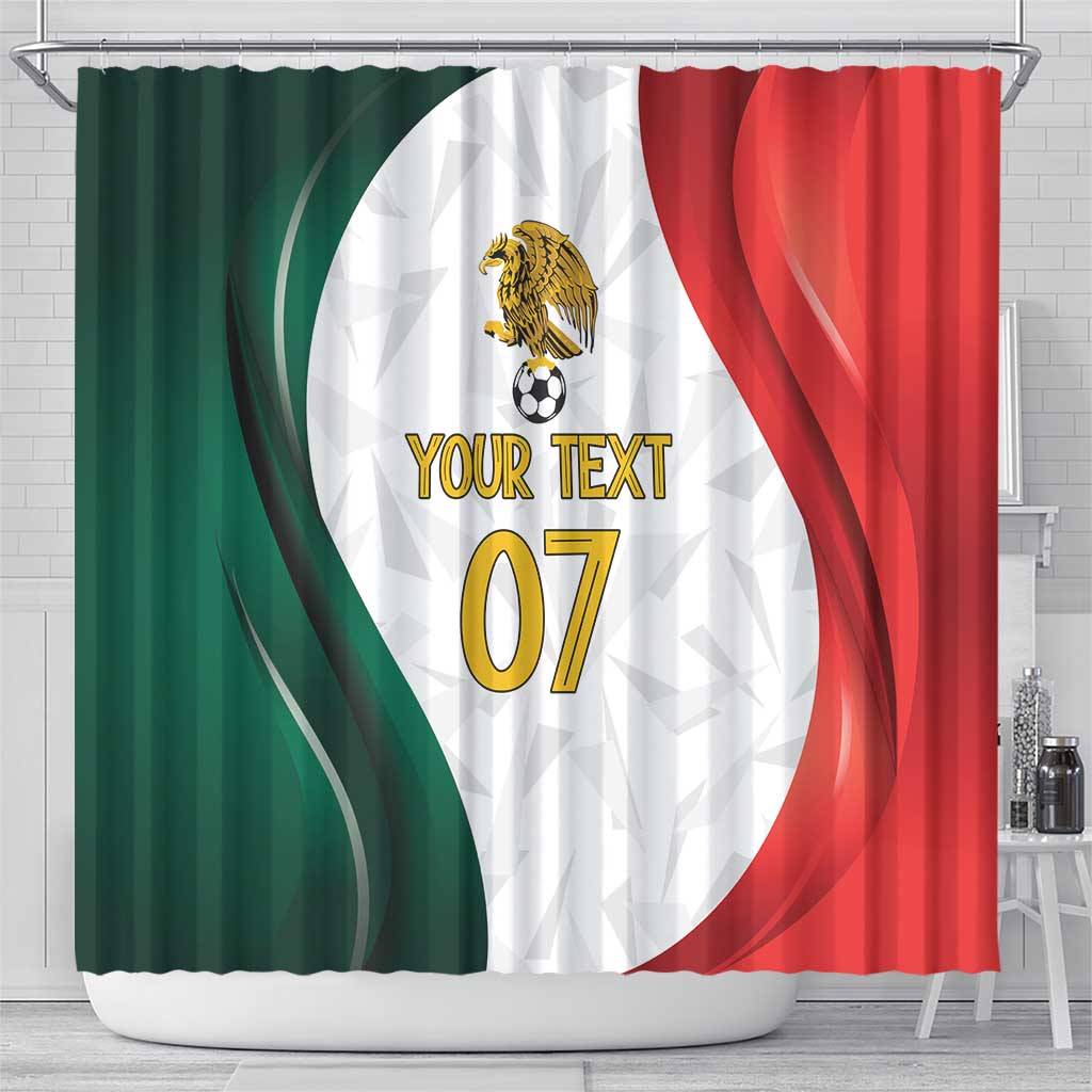 Custom Mexico Football Shower Curtain El Tricolor Viva Champions LT7