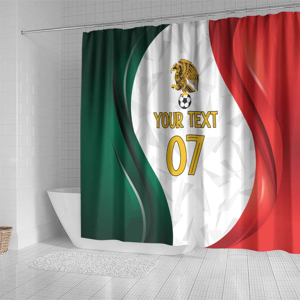 Custom Mexico Football Shower Curtain El Tricolor Viva Champions LT7