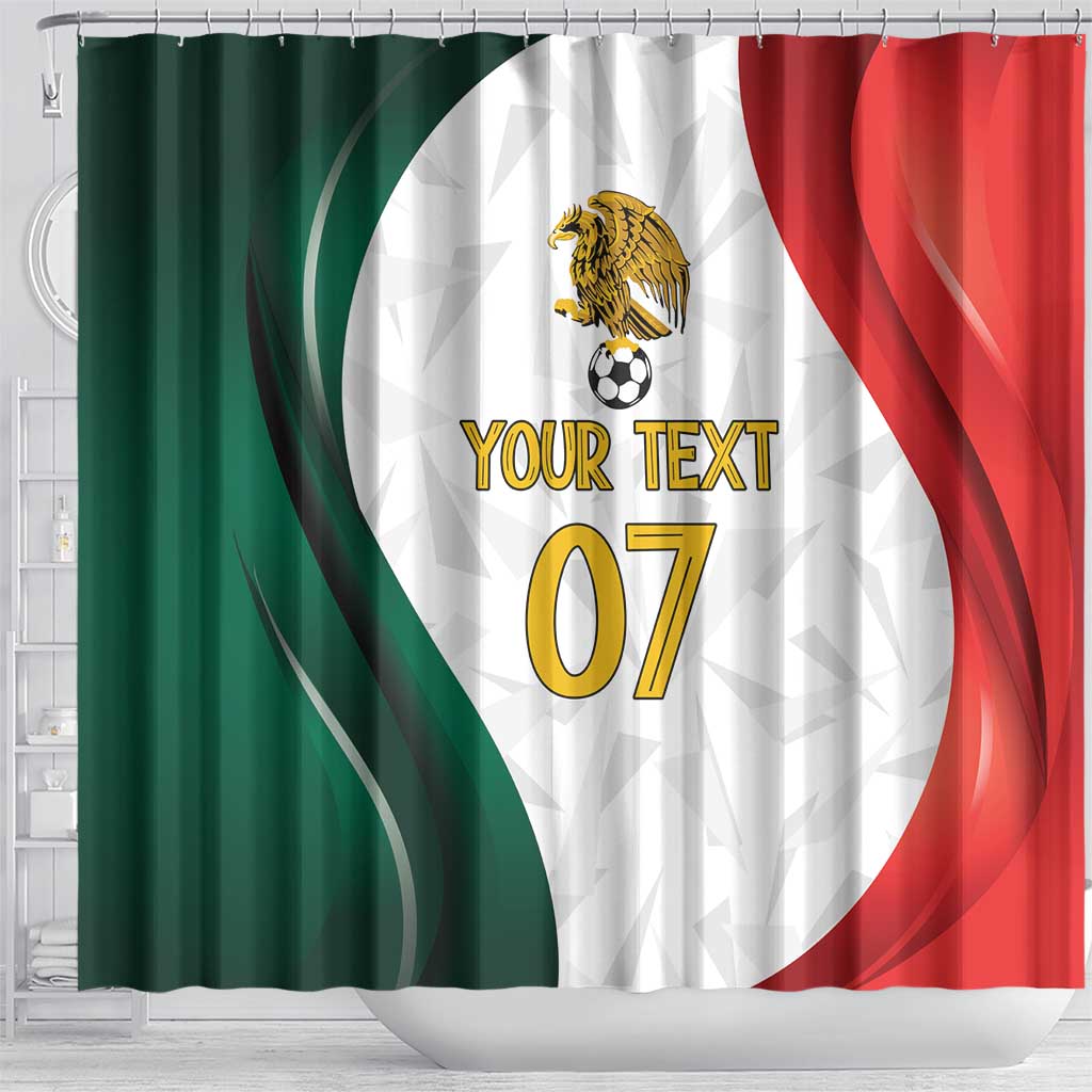 Custom Mexico Football Shower Curtain El Tricolor Viva Champions LT7