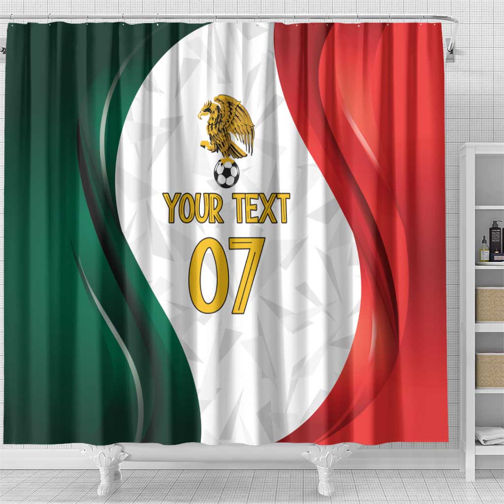 Custom Mexico Football Shower Curtain El Tricolor Viva Champions LT7