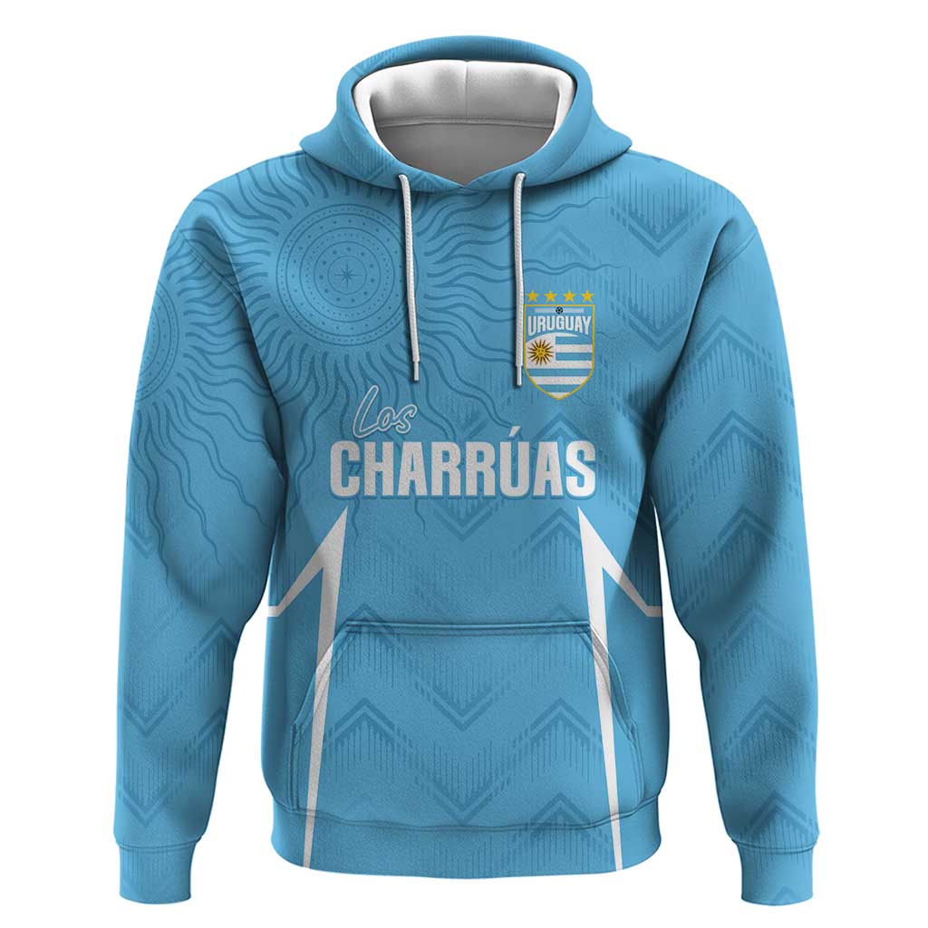 Uruguay Football 2024 Custom Hoodie Los Charruas Sol de Mayo Ornamental Style LT7