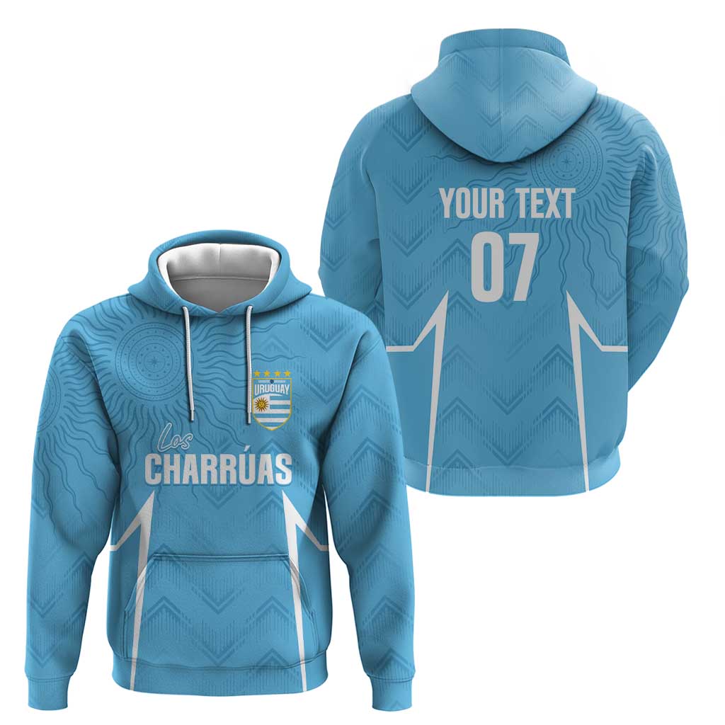 Uruguay Football 2024 Custom Hoodie Los Charruas Sol de Mayo Ornamental Style LT7