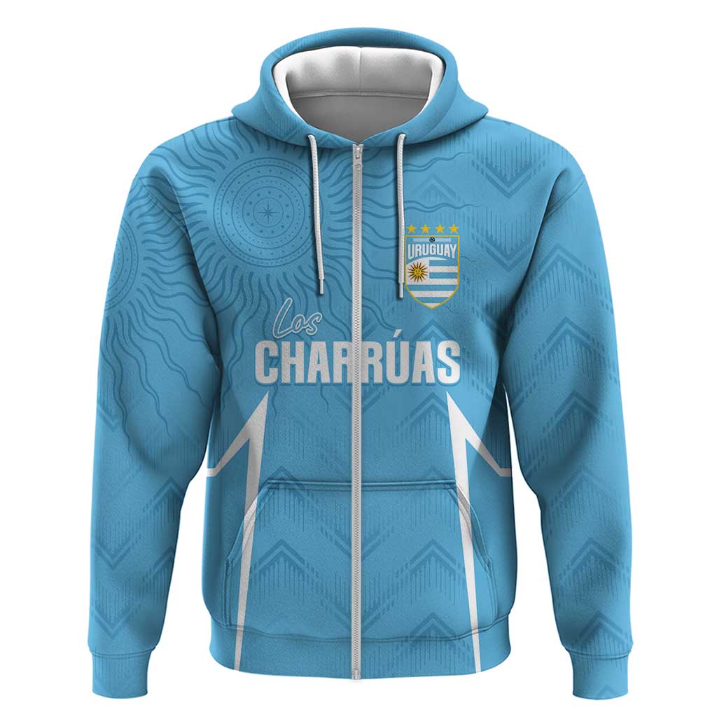 Uruguay Football 2024 Custom Hoodie Los Charruas Sol de Mayo Ornamental Style LT7