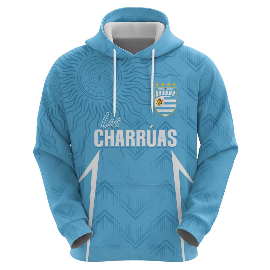 Uruguay Football 2024 Custom Hoodie Los Charruas Sol de Mayo Ornamental Style LT7