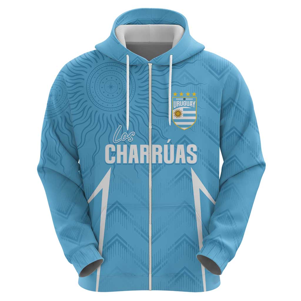 Uruguay Football 2024 Custom Hoodie Los Charruas Sol de Mayo Ornamental Style LT7