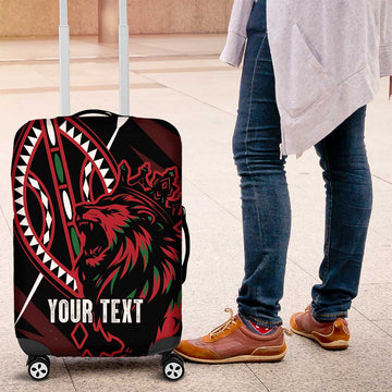 Kenya King Lion Personalized Luggage Cover Stylized Maasai Shield LT7
