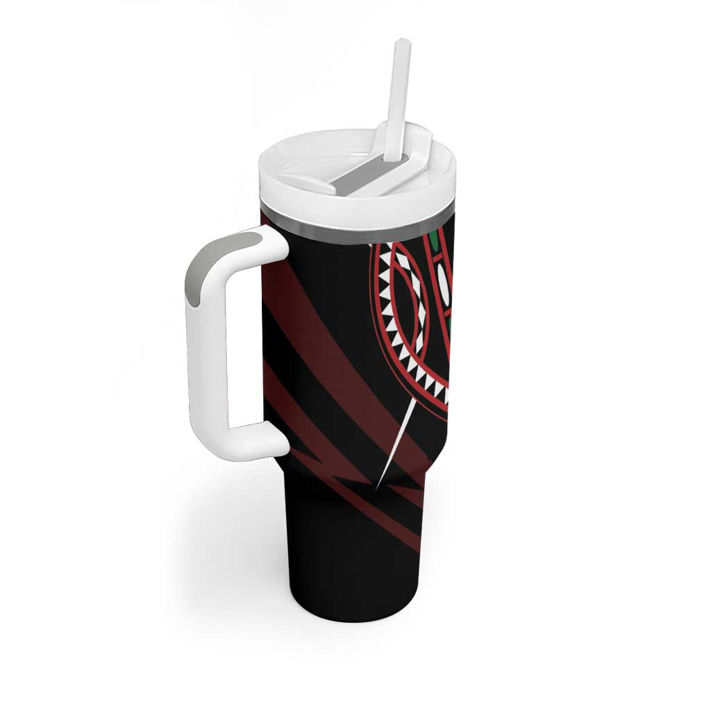 Kenya Personalized Lion Tumbler With Handle Stylized Maasai Shield LT7