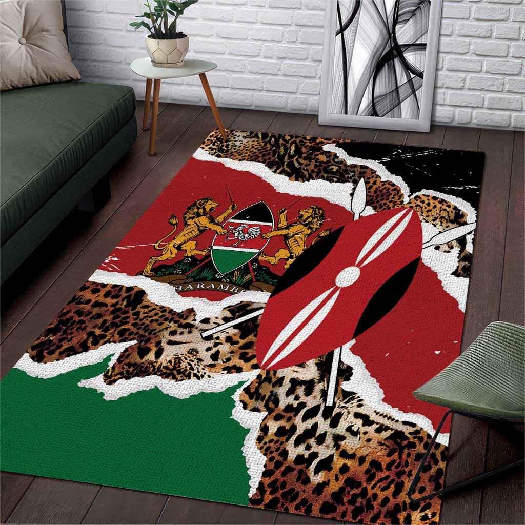 Kenya Area Rug Mix Animal Skin Pattern Grunge Style LT7