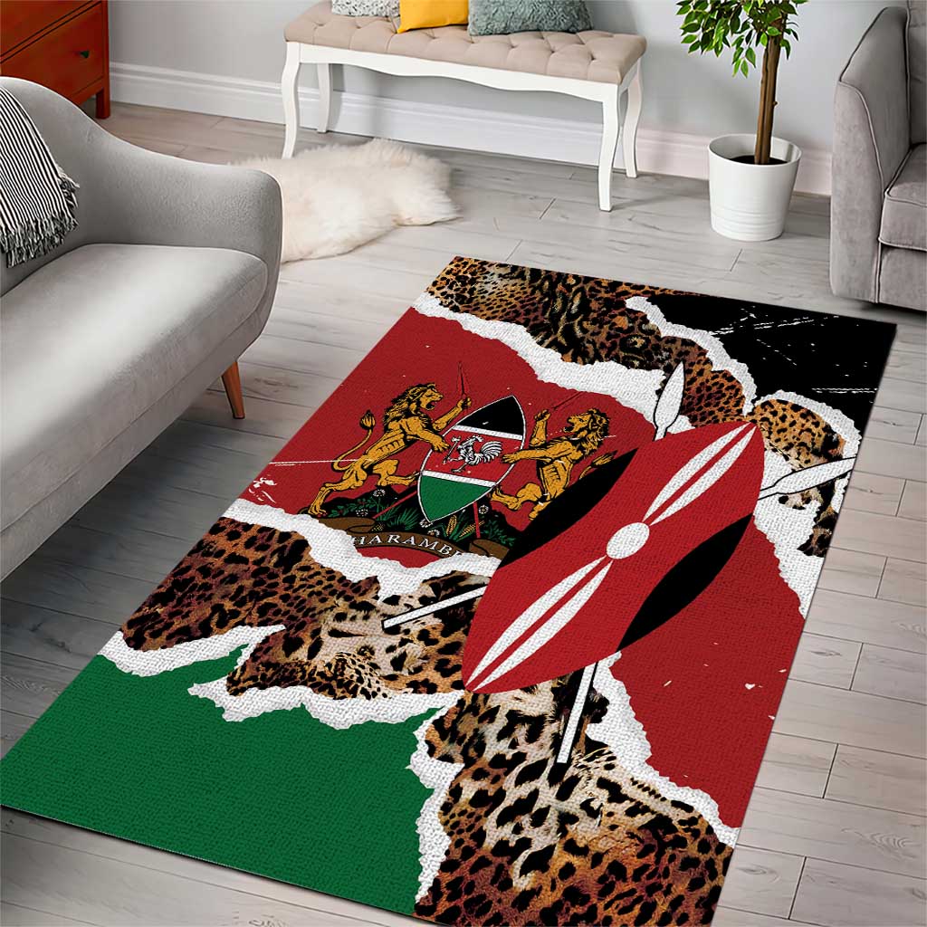 Kenya Area Rug Mix Animal Skin Pattern Grunge Style LT7