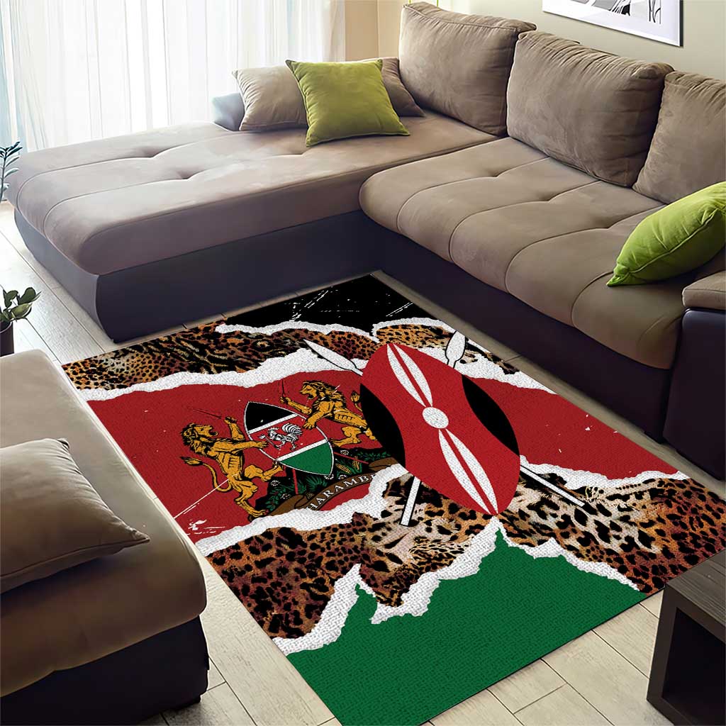 Kenya Area Rug Mix Animal Skin Pattern Grunge Style LT7