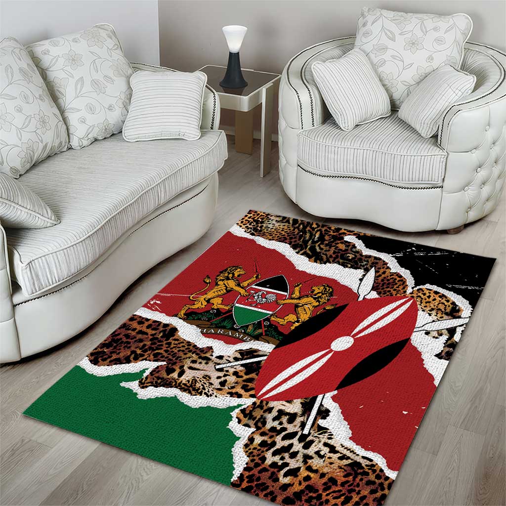 Kenya Area Rug Mix Animal Skin Pattern Grunge Style LT7