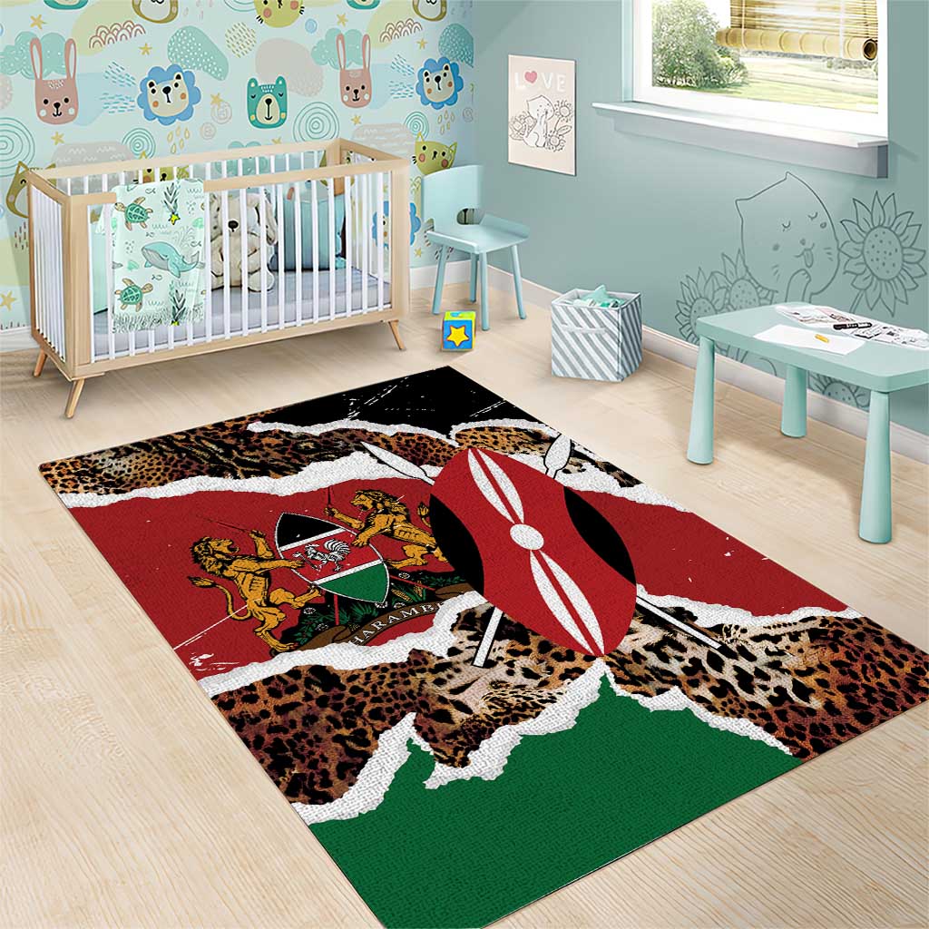 Kenya Area Rug Mix Animal Skin Pattern Grunge Style LT7