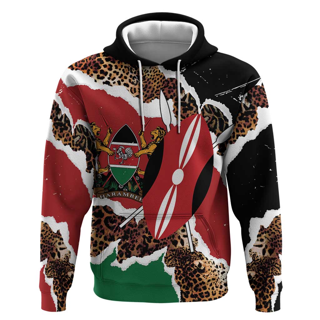 Kenya Grunge Hoodie Mix Animal Skin Pattern LT7