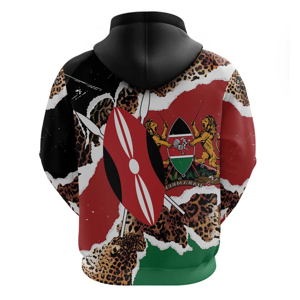 Kenya Grunge Hoodie Mix Animal Skin Pattern LT7