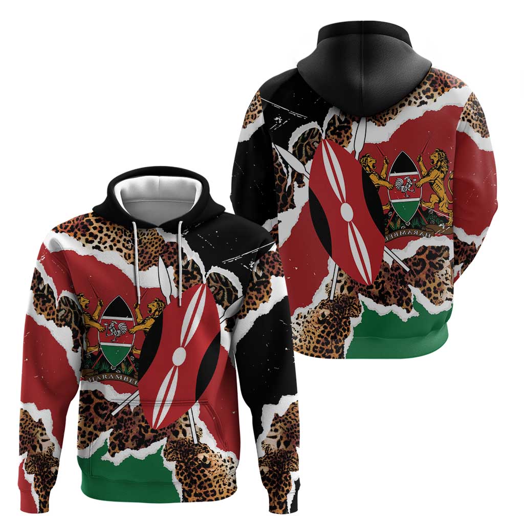 Kenya Grunge Hoodie Mix Animal Skin Pattern LT7
